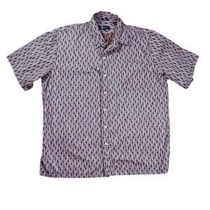 Reyn Spooner Short Sleeve Button Up Shirt Mens Large Classic Waves Hawaiian